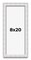 Panoramic Modern Shadow Box 1.5" Depth White Frame - UV Acrylic, Backing, Hanging Hardware